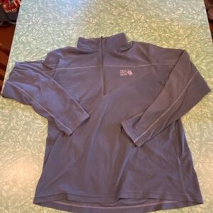Nice Blue Men’s Size Large Mountain Hardware Medium Weight Fleece 1/4 Zip Top